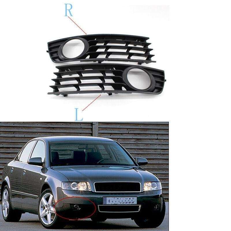 2X/Set Front Lower Bumper Fog Light Grille for Audi A4 B6 2001-2005 Mesh Grill