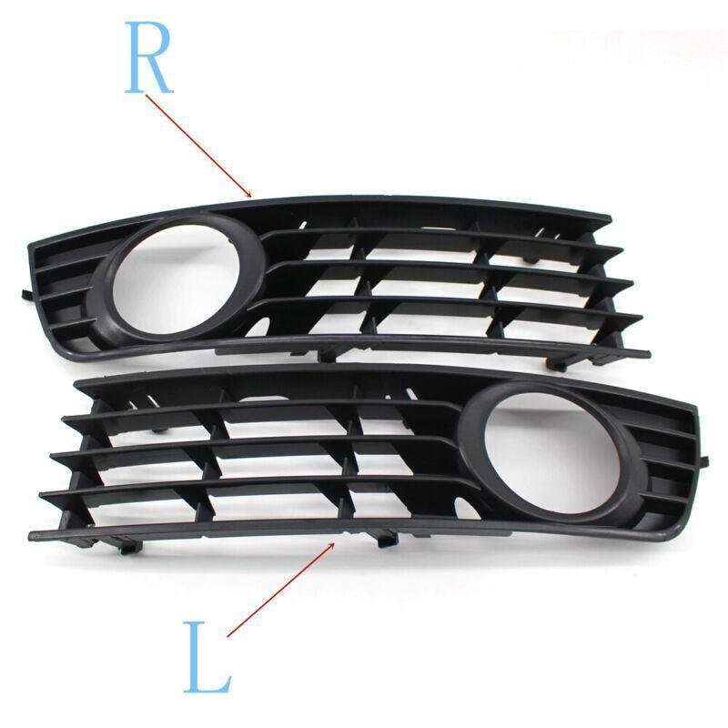 2X/Set Front Lower Bumper Fog Light Grille for Audi A4 B6 2001-2005 Mesh Grill
