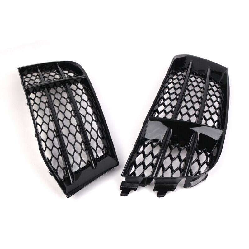 2pcs Set Front Bumper Lower Grilles For Audi RS5 RS5C 2010-2016 Gloss Black