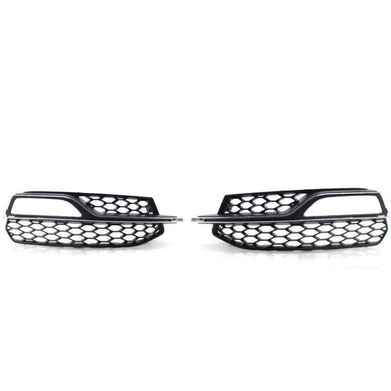 Fit For Audi A3 S-Line S3 2014-2016 Pair of Bumper Fog Light Chrome Grill Grille