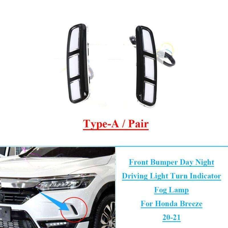 Front Bumper Driving Light Turn Indicator Fog Lamp For Honda Breeze 20-21 Pair A