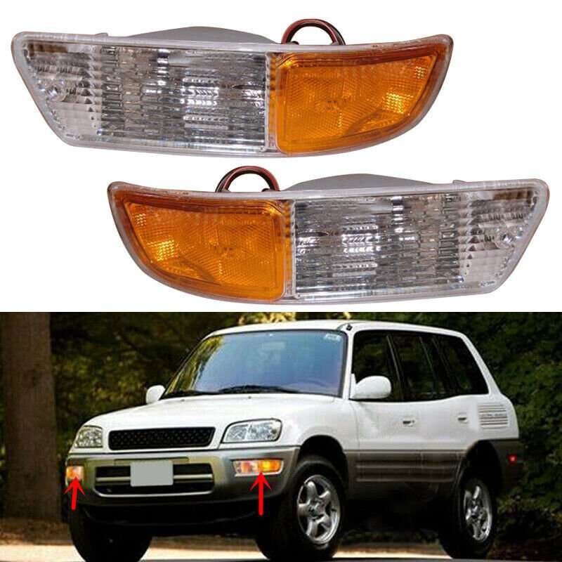 For Toyota RAV4 1998-2000 2PCS Front Fog Light Lamp Bulb w/ Wire Harness New
