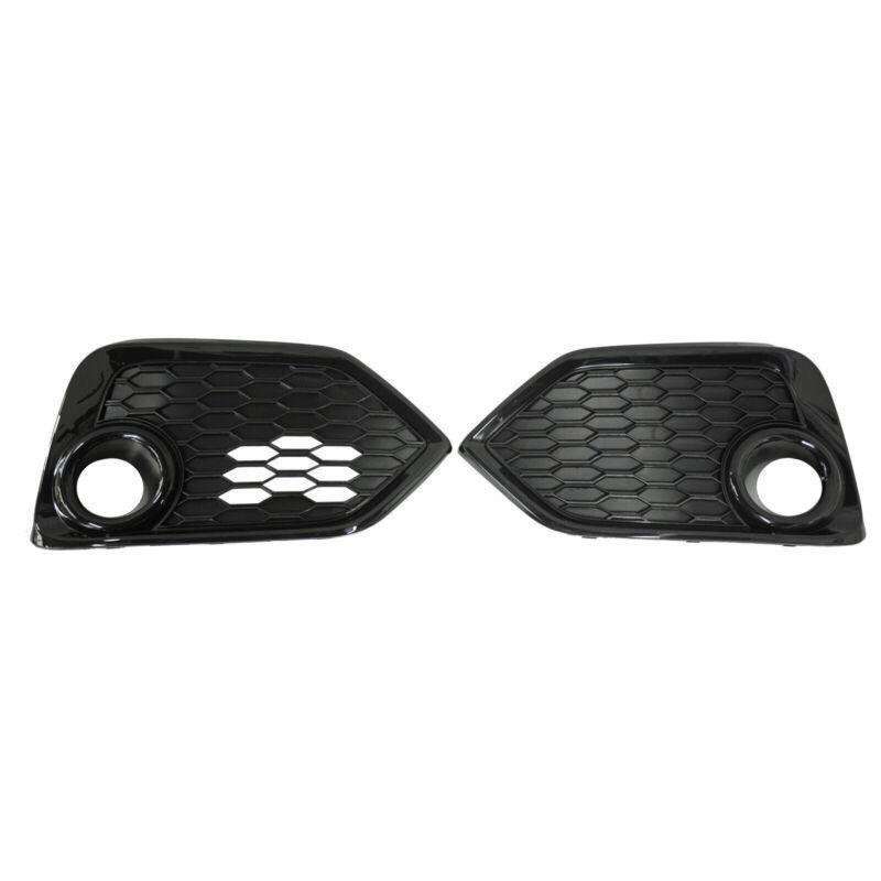 Pair Front Bumper Fog Light Trim Bezel Cover For 2017-2019 Honda Civic Hatchback