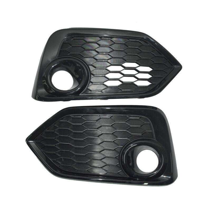 Pair Front Bumper Fog Light Trim Bezel Cover For 2017-2019 Honda Civic Hatchback