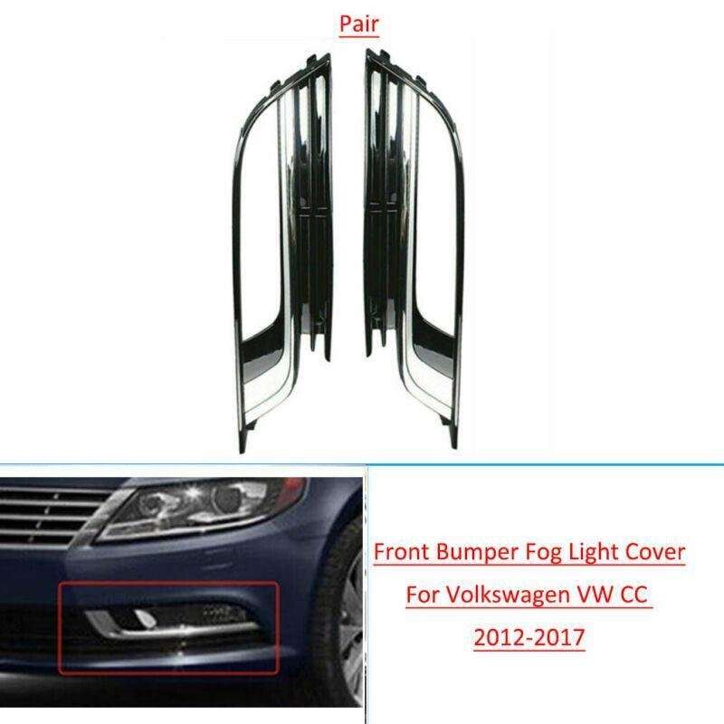 Front Bumper Grille Fog Light Trim Cover For VW Passat CC 2012-2017 Pair