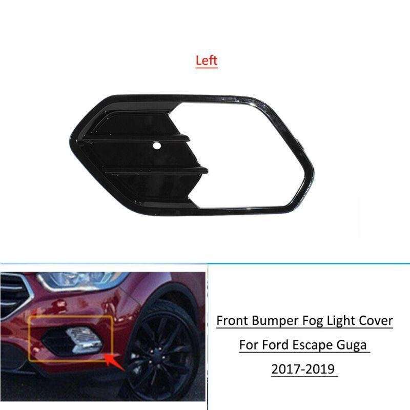 Left Side Front Bumper Fog Light Cover Bezel For Ford Escape Guga 2017-2019