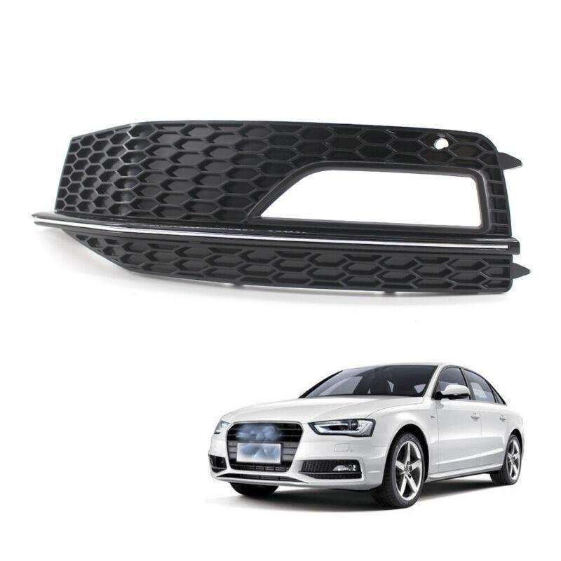 Gloss Black Left Front Fog Light Grille Fit For Audi A4 B8 S-Line S4 13-15