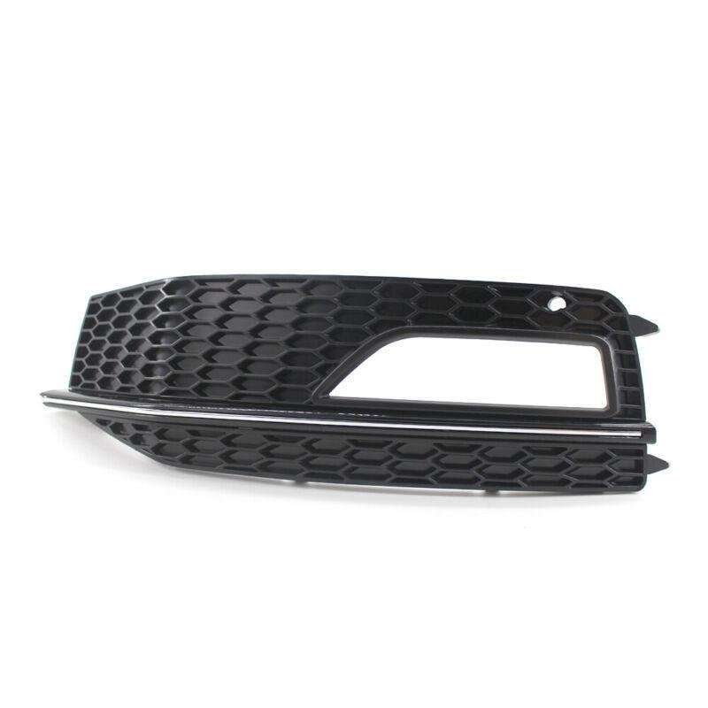 Gloss Black Left Front Fog Light Grille Fit For Audi A4 B8 S-Line S4 13-15