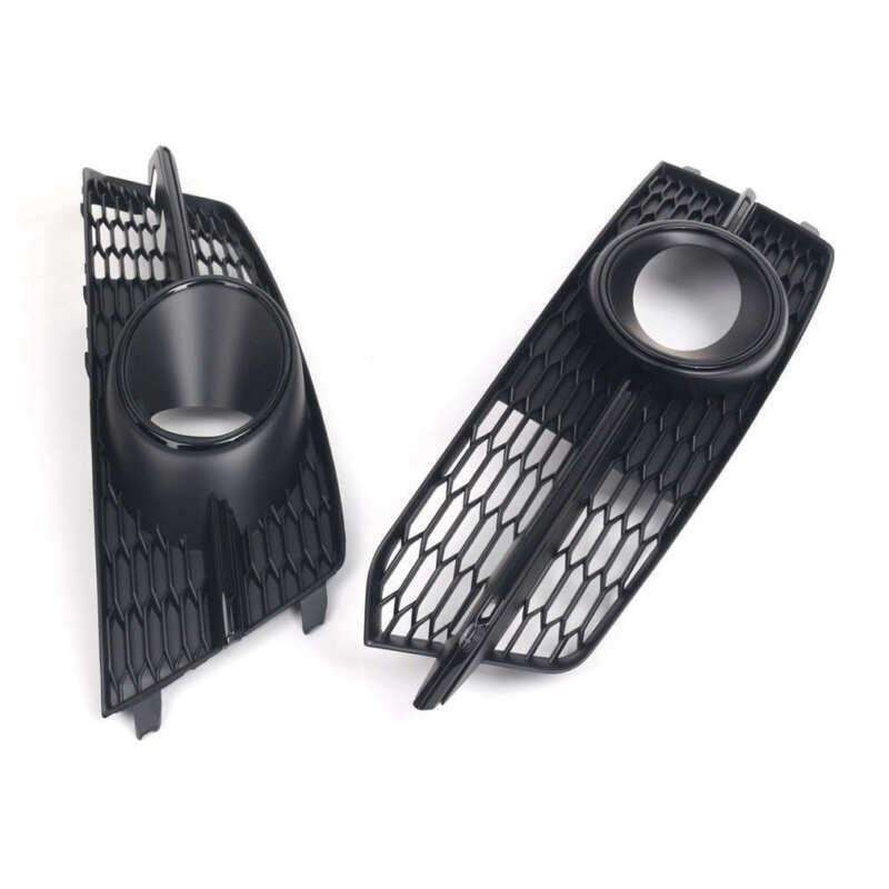 Front Bumper Fog Light Grille Cover For Audi A6 C7 S-LINE 14-18 C7 facelift Pair