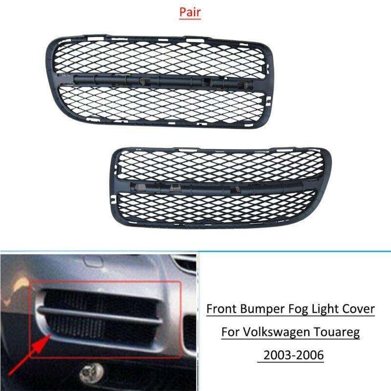 Front Bumper Fog Light Cover Grille Bezel For VW TOUAREG 2003-2006 Pair