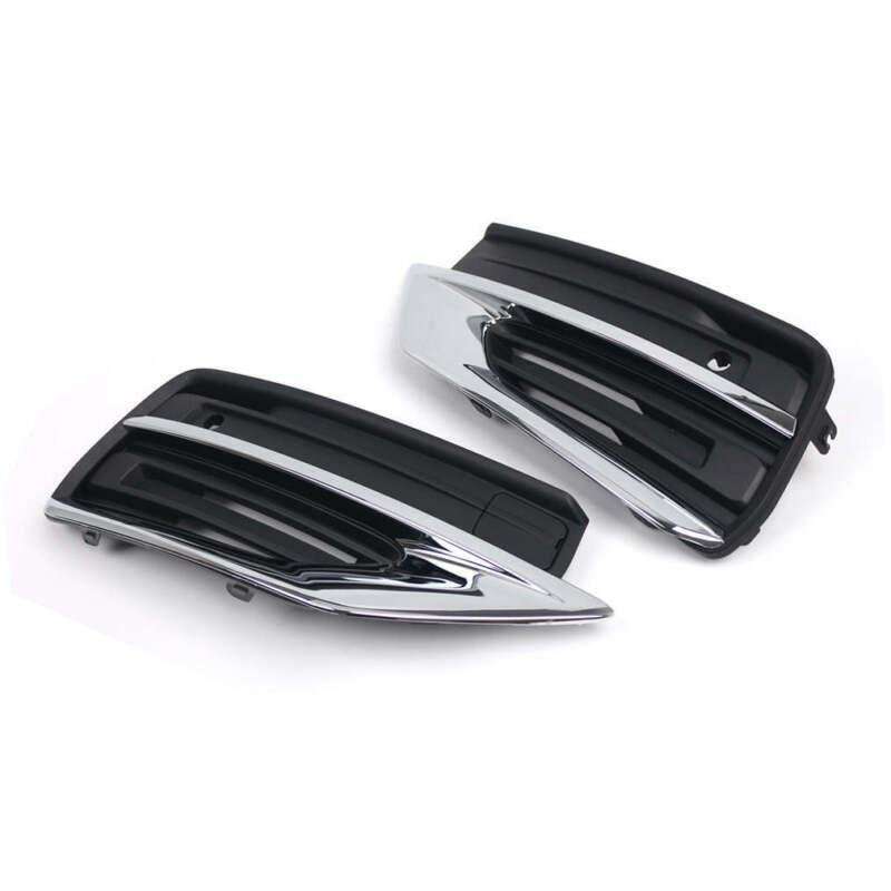 2x ABS Front Bumper Fog Light Cover Fog Lamp Grille For Volvo XC90 2020-2021