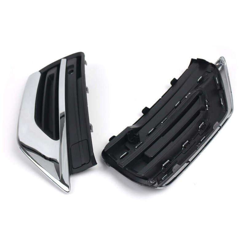 2x ABS Front Bumper Fog Light Cover Fog Lamp Grille For Volvo XC90 2020-2021