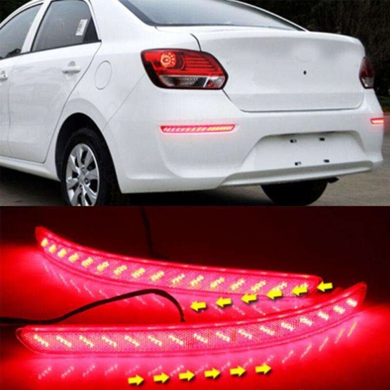 Rear Fog&amp;Brake Taillight Bumper Reflector Lights For Kia Pegas 2017-2020 Pair A