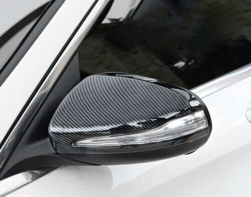2015-2021 Rear View Mirror Carbon Fiber For Benz C-Class C43 C63 AMG Cover Trim