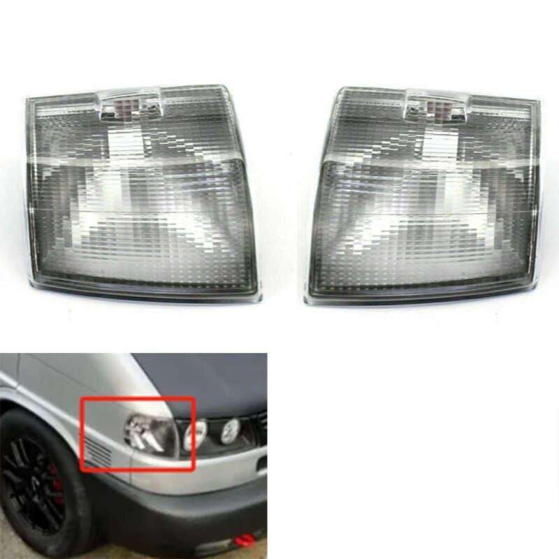 Pair Corner Lamp Front Indicator Light For VW Transporter T4 1990-2004 White