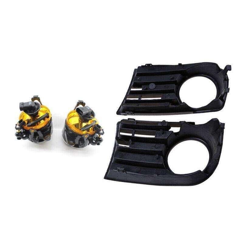 Pair of Fog Light &amp; Grille Set Fit for VW Golf MK5 US Editiion 2005-2009