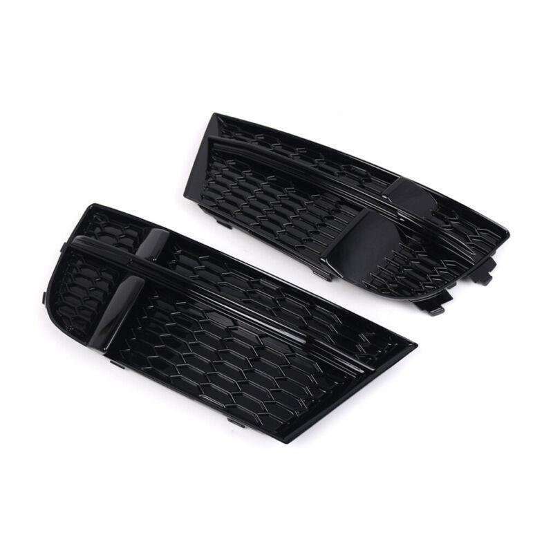 2pcs Front Bumper Fog Light Grille Covers Fits For Audi A3 S-Line S3 2017-2019