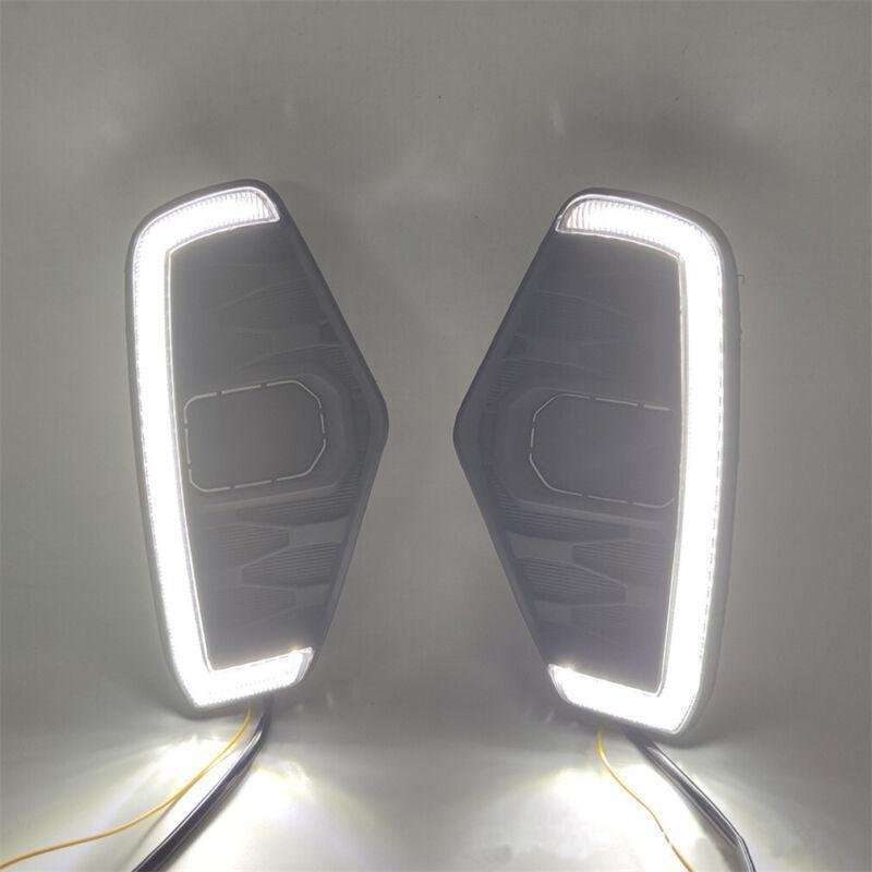 Pair Daytime Running Light LED Fog Head Lamp DRL For Navara NP300 20-21