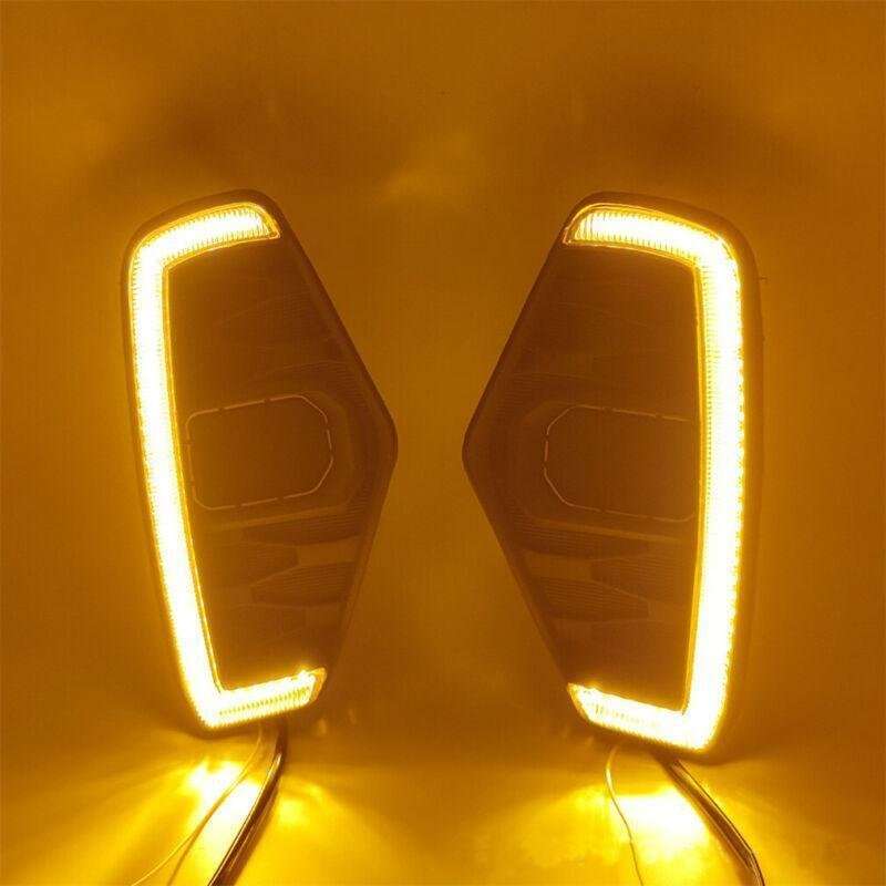 Pair Daytime Running Light LED Fog Head Lamp DRL For Navara NP300 20-21