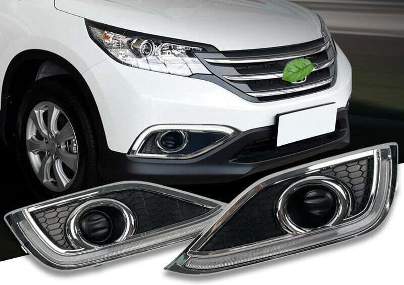 For Honda CRV CR-V 2012-2014 Led Front Bumper Fog Light White Color Light Guide