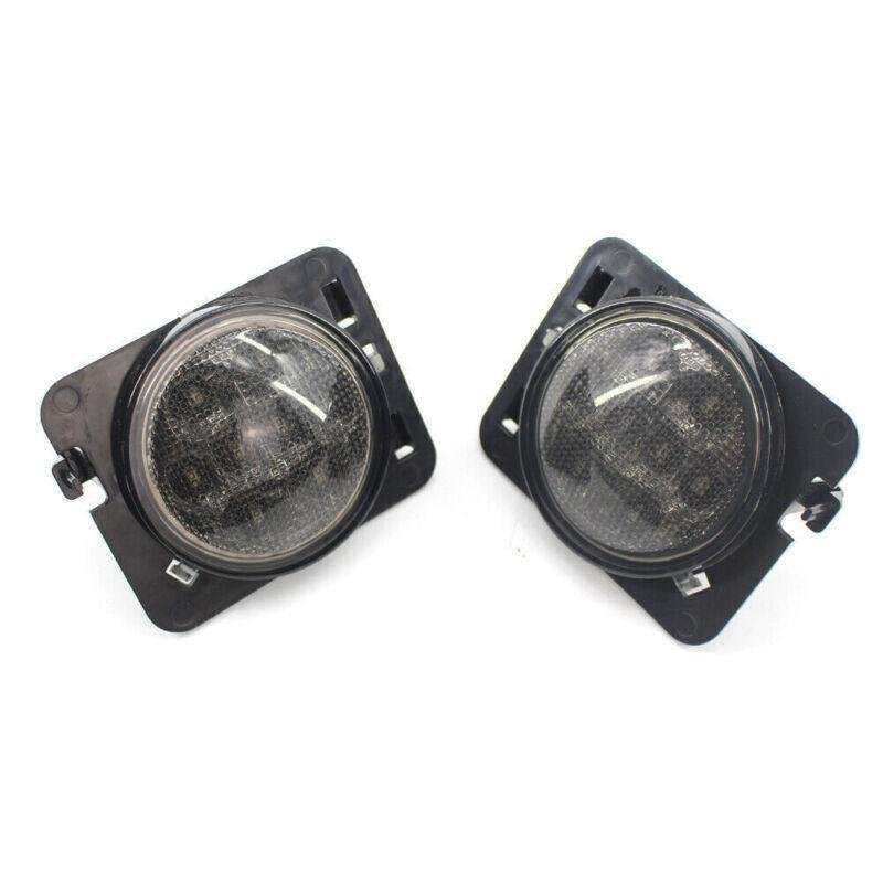 Eyebrow LED Smoke Lights LED Turn Signal Fender Side Fit For Jeep Wrangler 07-17