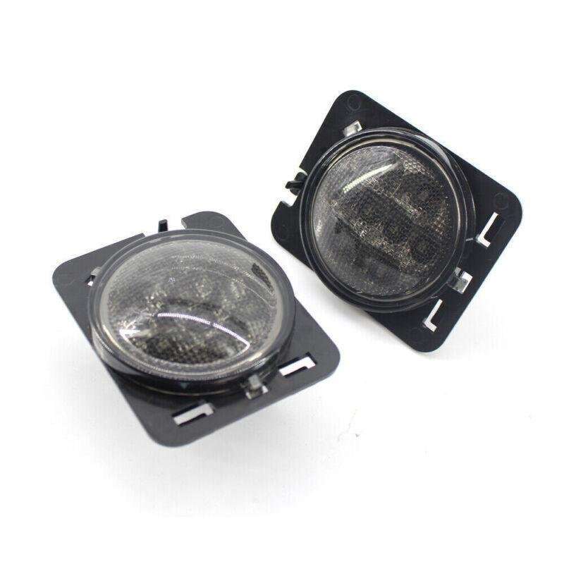 Eyebrow LED Smoke Lights LED Turn Signal Fender Side Fit For Jeep Wrangler 07-17