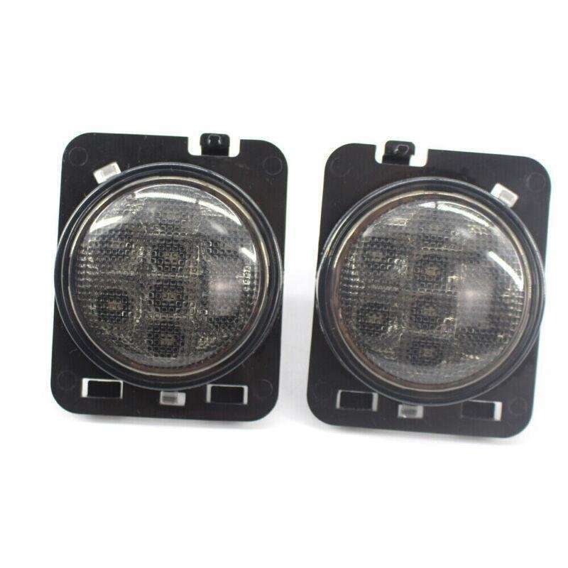Eyebrow LED Smoke Lights LED Turn Signal Fender Side Fit For Jeep Wrangler 07-17