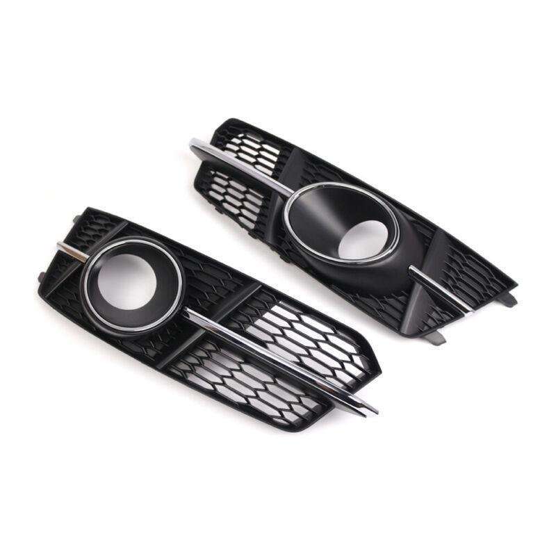 2pcs Set Front Bumper Lower Fog Light Grilles For Audi S6 A6 C7 S-Line 2016-2018