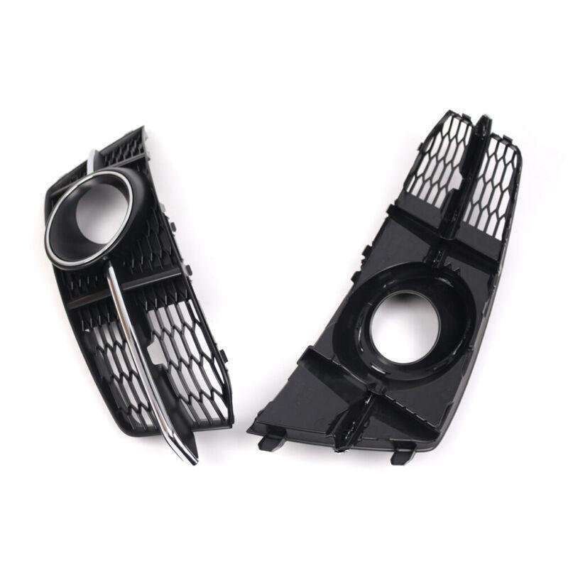 2pcs Set Front Bumper Lower Fog Light Grilles For Audi S6 A6 C7 S-Line 2016-2018