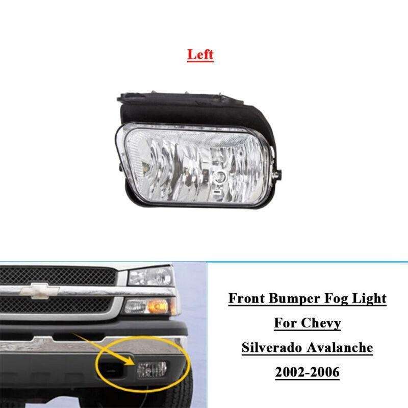 Front Bumper Fog Light For Chevy Silverado Avalanche 2002-2006 Left GM2592127
