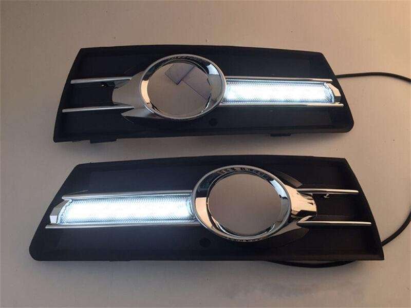 Fit For Volkswagen CC 2010-2012 Pair Daytime Running Light LED Fog Head Lamp DRL