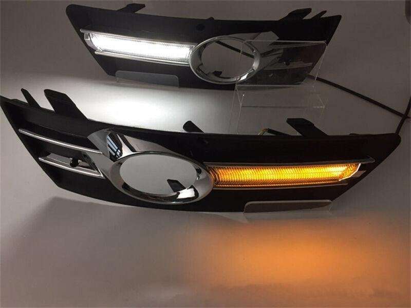 Fit For Volkswagen CC 2010-2012 Pair Daytime Running Light LED Fog Head Lamp DRL