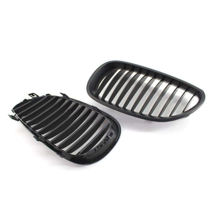 Pair of Matte Black Flat Front Grille Fit For BMW E60 E61 M5 5 Series 03-09