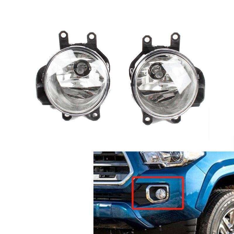 Front Bumper Halogen Fog Light Driving Lamp For Toyota Tacoma 2016-2021 Pair