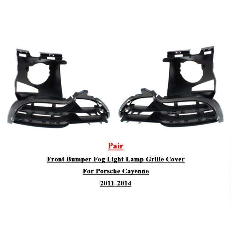 2x Front Bumper Fog Light Grille Cover For Porsche Cayenne 11-14 Left + Right
