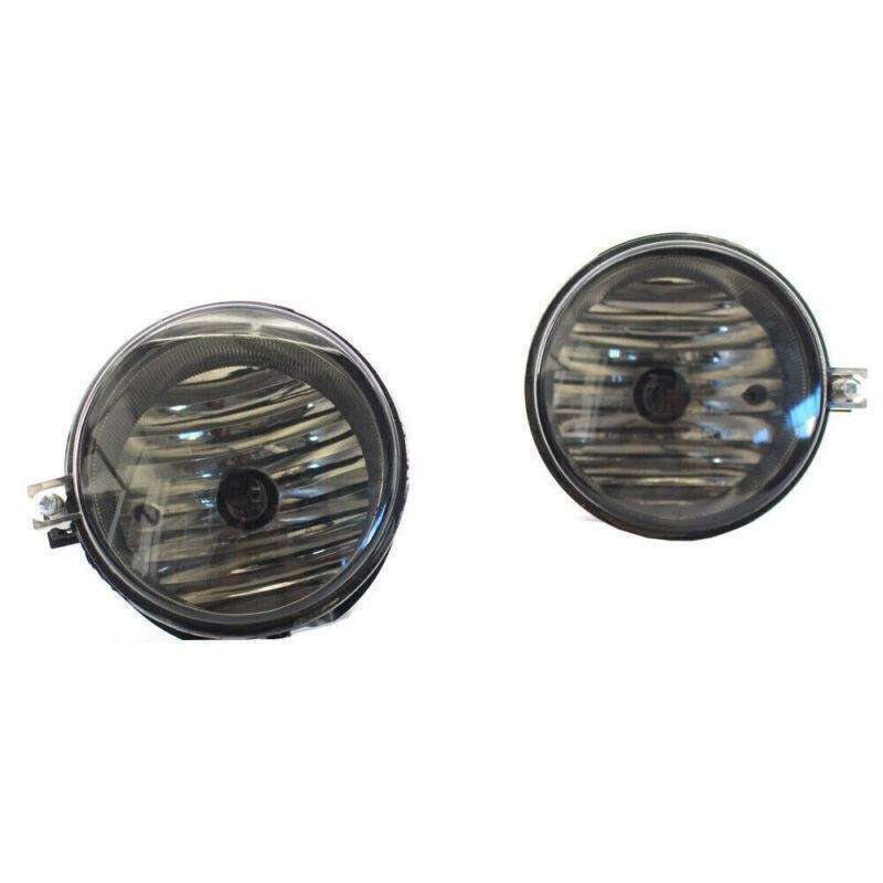 Pair of Smoke Fog Light With Bulbs Fits 07 Compass Sebring Caliber 06-09 Charger