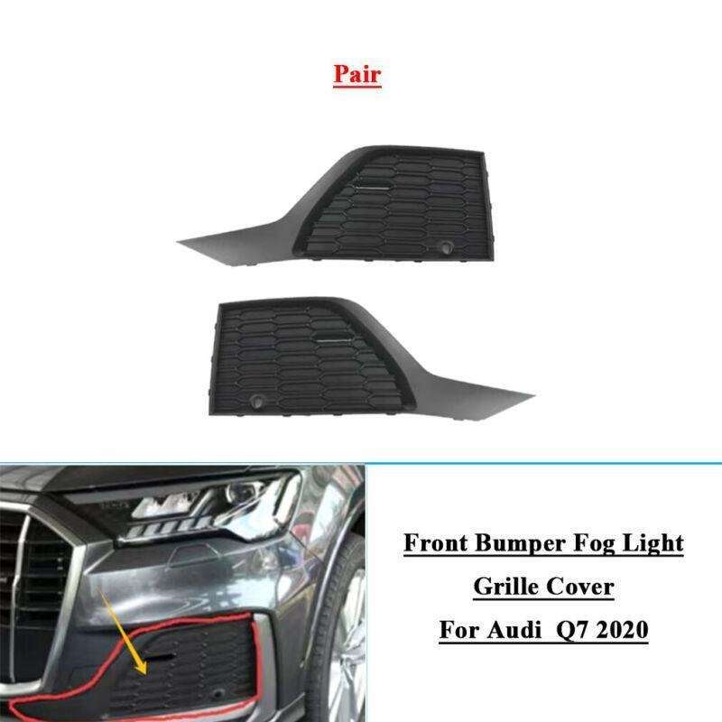2x Front Bumper Fog Lamp Grille Cover Fits For Audi Q7 2020 LR 4M0807681A/682A