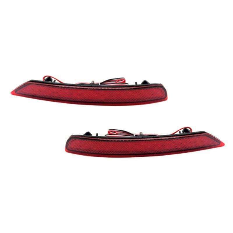 2x Red LED Rear Fog Taillight Bumper Reflector Lights For Subaru Forester 08-18