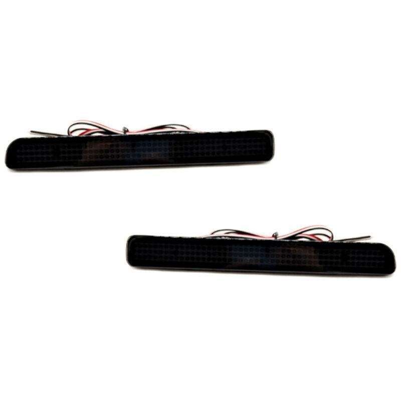 2x Smoked LED Rear Tail Bumper Reflector Lights For Land Rover Discovery LR3 LR4