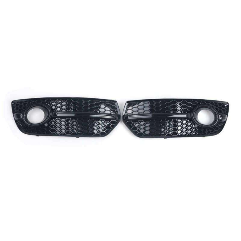 Front Bumper Fog Light Grille Cover For Audi Q5 Standard Bumper 2009-2012 Pair