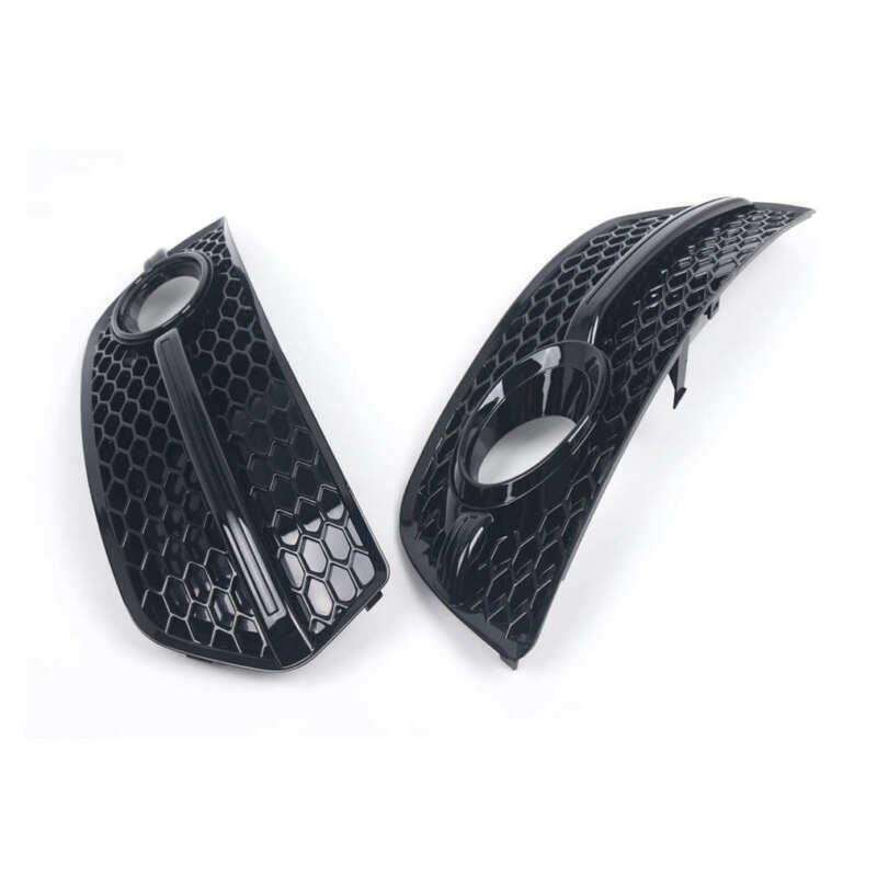 Front Bumper Fog Light Grille Cover For Audi Q5 Standard Bumper 2009-2012 Pair