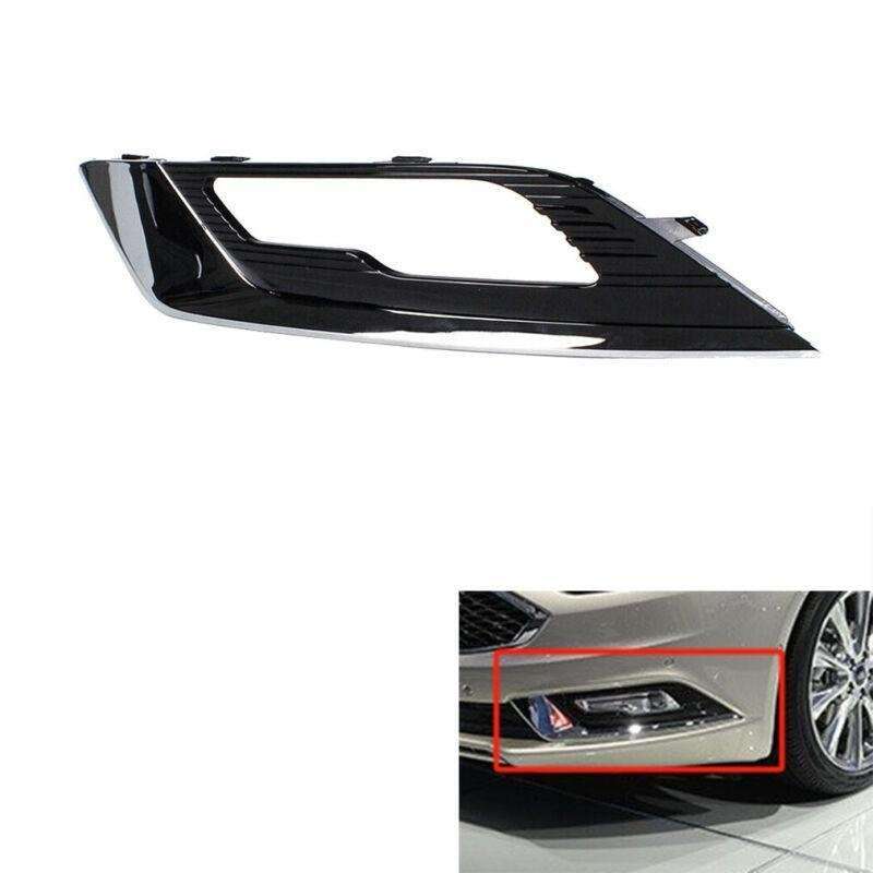Front Bumper Fog Light Grille Bezel Cover For Ford Fusion 2017 2018 Left Chrome