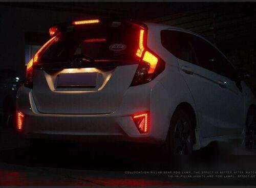 Led Rear Bumper Fog Light Brake light Reversing For Honda Fit Jazz GK5 2014-2017
