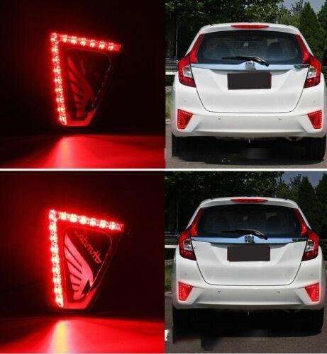 Led Rear Bumper Fog Light Brake light Reversing For Honda Fit Jazz GK5 2014-2017