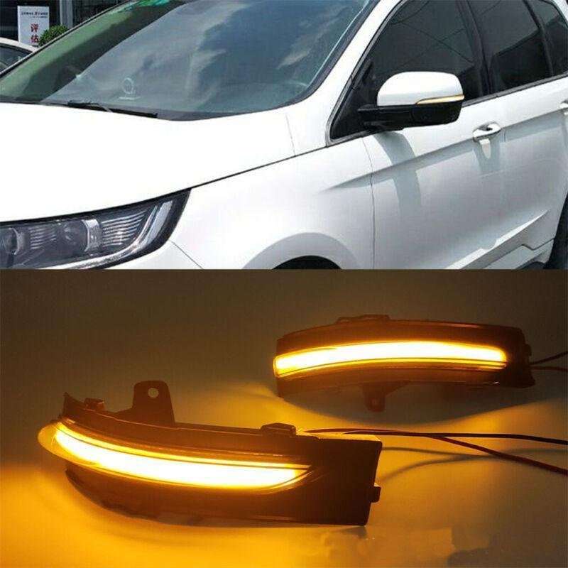 Pair Rear View Door Mirror Turn Signal Lamp Light Fit For Ford Edge 2015-2020