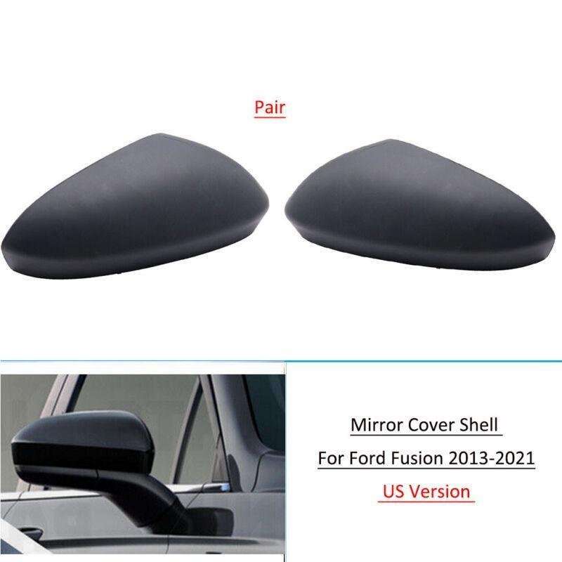 For Ford US Fusion 2013-2021 Mirror Cover Shell Housing Cap Primed Pair