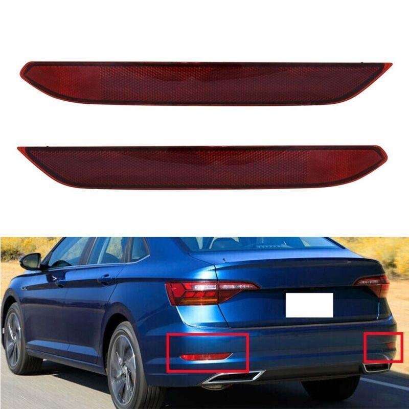 Fits For VW Jetta 2019-2021 1 Pair Rear Bumper Reflector Light Brake Lamp