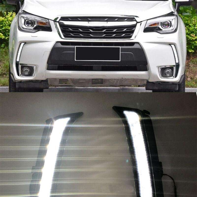 Fit For Subaru Forester 2013-2017 LED DRL Daytime Running Fog Light Lamps