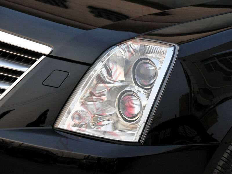 A Pair For Cadillac STS 2005-2011 Front Headlight Lens shell + Sealant Glue