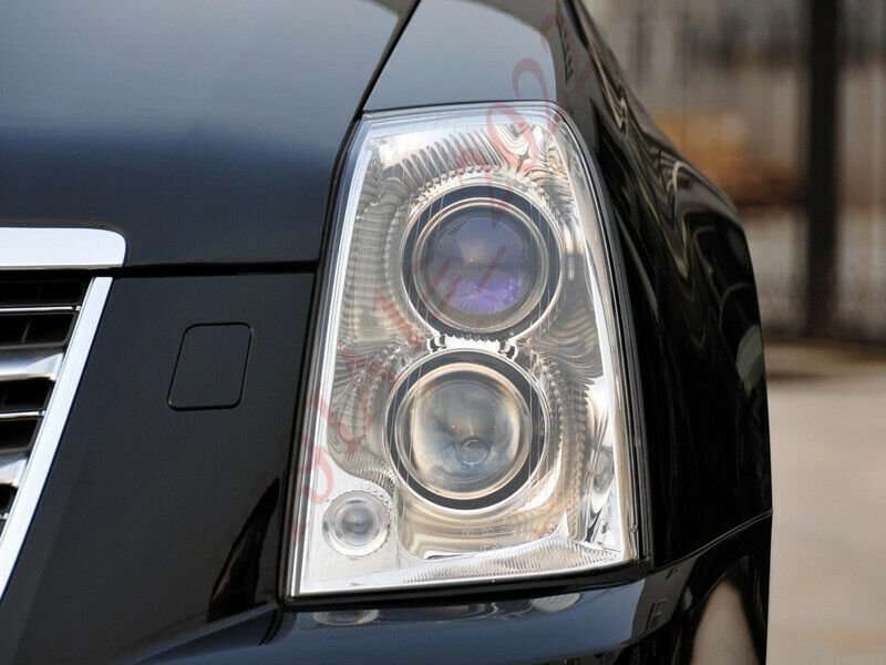 A Pair For Cadillac STS 2005-2011 Front Headlight Lens shell + Sealant Glue